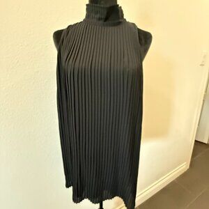 Worthington Women's Pleated Sleeveless Top in Black and Pink Sz XL